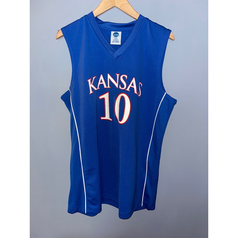 NCAA Kansas‎ Jayhawks #10 Blue Basketball Jersey Large